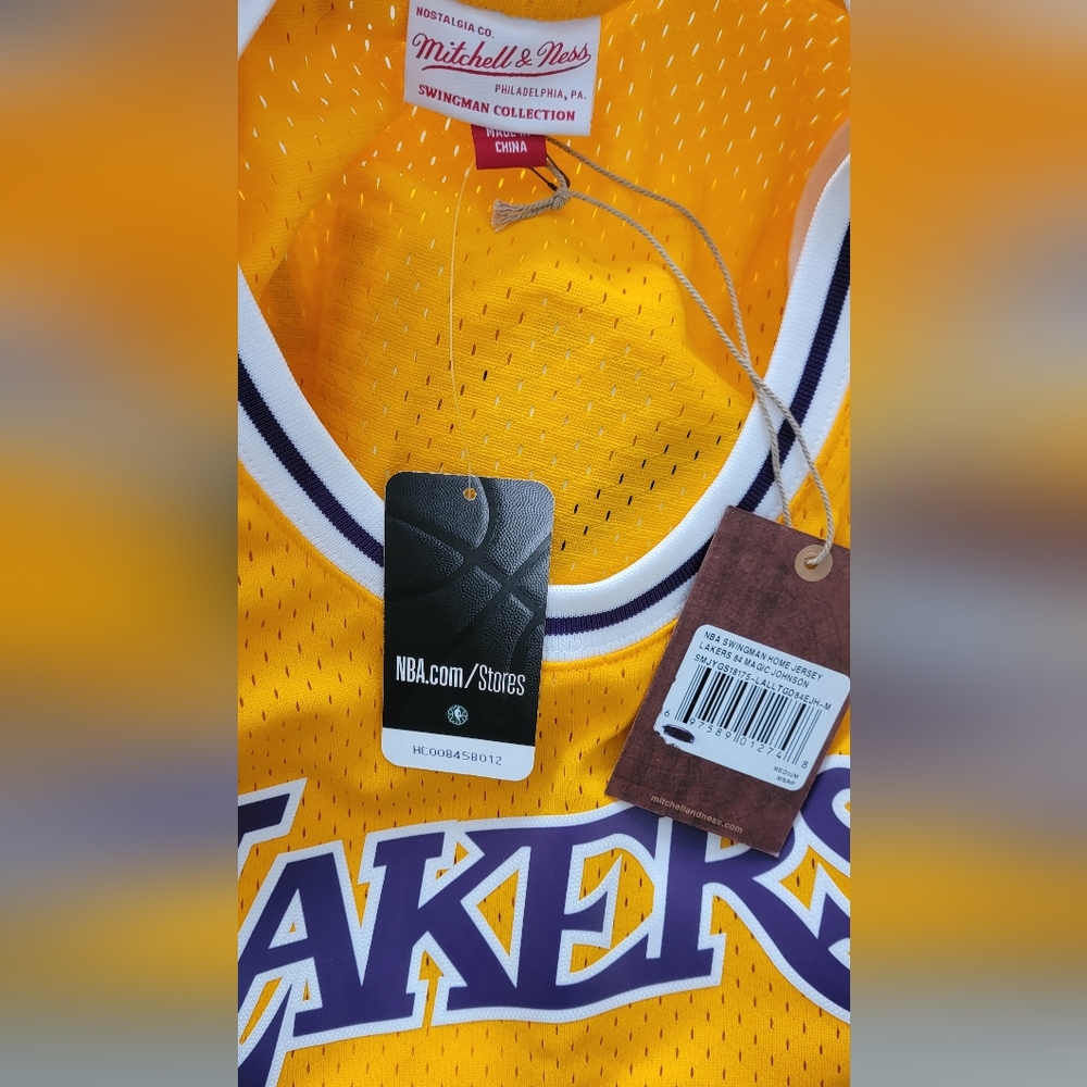 MAGIC JOHNSON Authentic Jersey Los Angeles Lakers Home 1984-85 - Picture 4 of 6